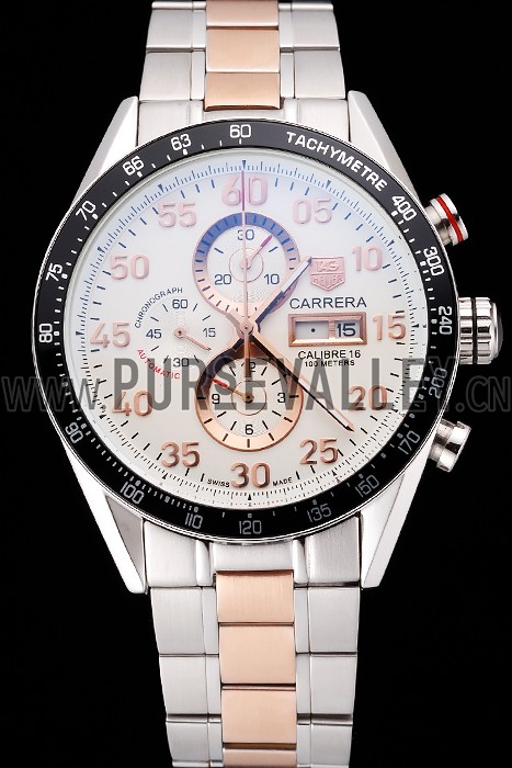 Tag Heuer Carrera Rose Gold and Stainless Steel Bracelet 801440