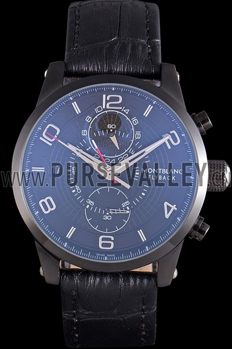 Montblanc Flyback Black Leather Band 621627