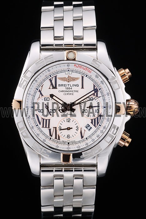 Swiss Breitling Certifie Stainless Steel Bezel White Dial 80289
