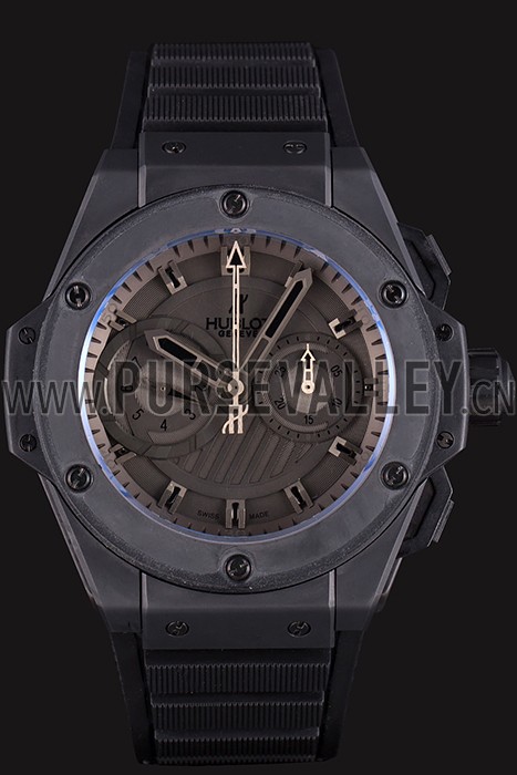 Swiss Hublot King Power Black Dial with Rubber Band shb10 621403