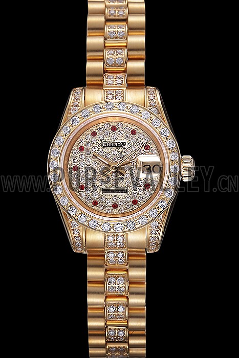 Swiss Rolex DateJust Diamond Dial Gold 622023