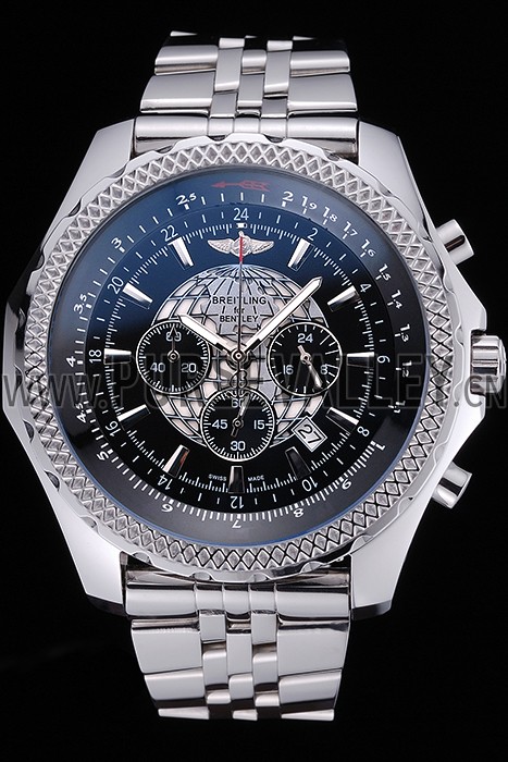 Breitling Bentley B05 Unitime Black Dial Stainless Steel Bracelet 622520
