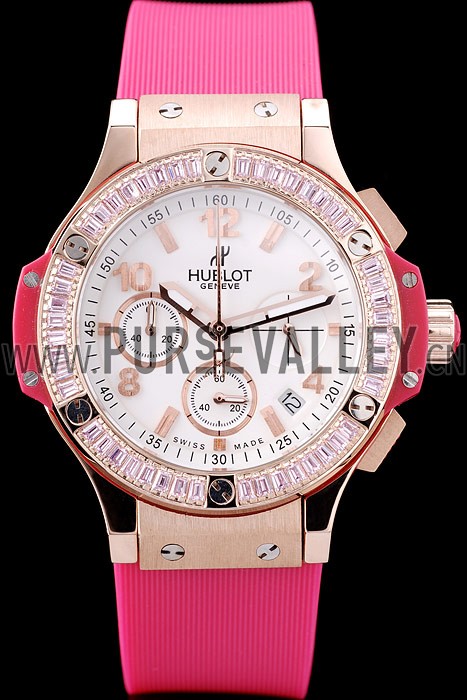Hublot Big Bang Tutti Frutti Pink Strap Gold Dial