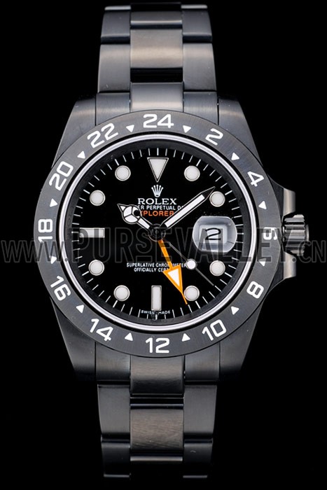 Rolex Explorer Black Ceramic Bezel Black Dial Tachymeter 2385