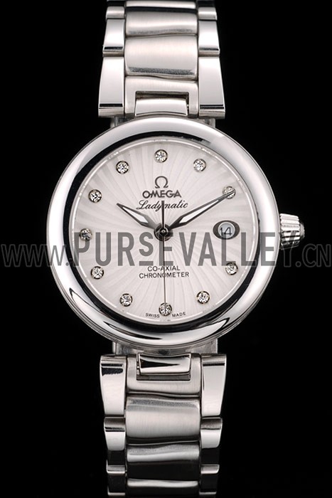 Omega DeVille Ladymatic Stainless Steel Strap White Dial
