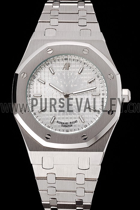 Audemars Piguet Royal Oak Fondation White Dial Stainless Steel Case And Bracelet