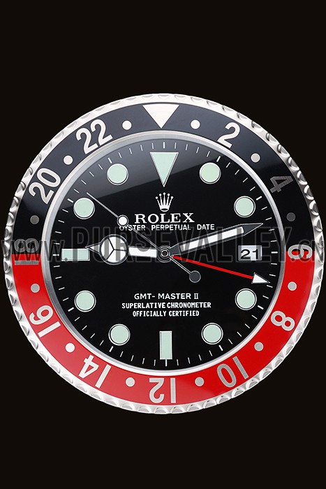 Rolex GMT Master II Wall Clock Black-Red 622478
