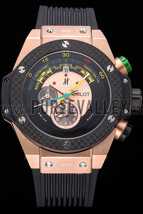 Hublot Big Bang Unico Bi-Retrograde Chrono King Gold Case Black Rubber Strap 622772