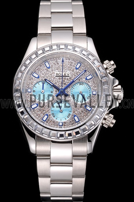 Rolex Daytona Diamond Dial And Bezel Stainless Steel Case And Bracelet