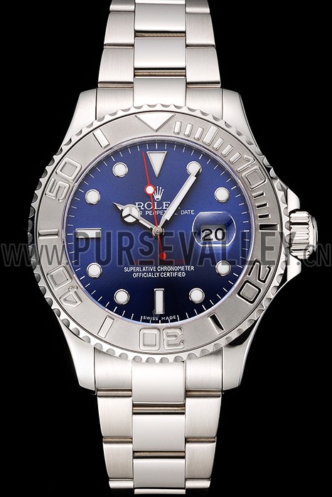 Rolex Yacht-Master Blue Dial Stainless Steel Case And Bracelet