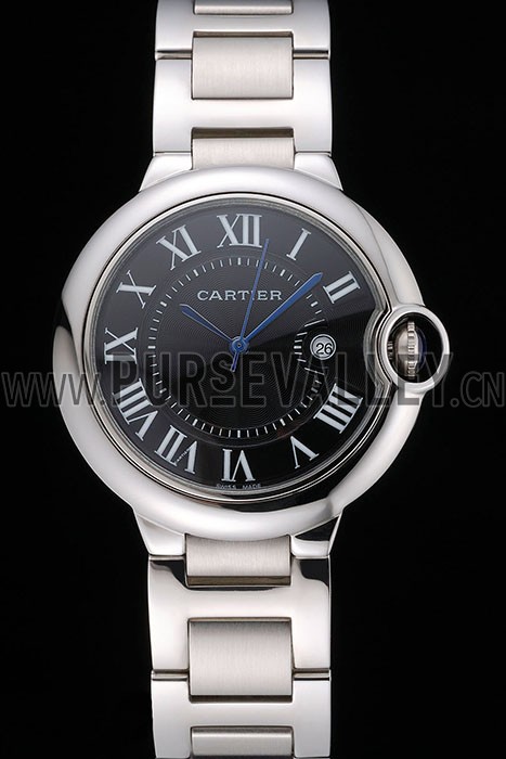 Cartier Ballon Bleu 42mm Black Dial Stainless Steel Case And Bracelet