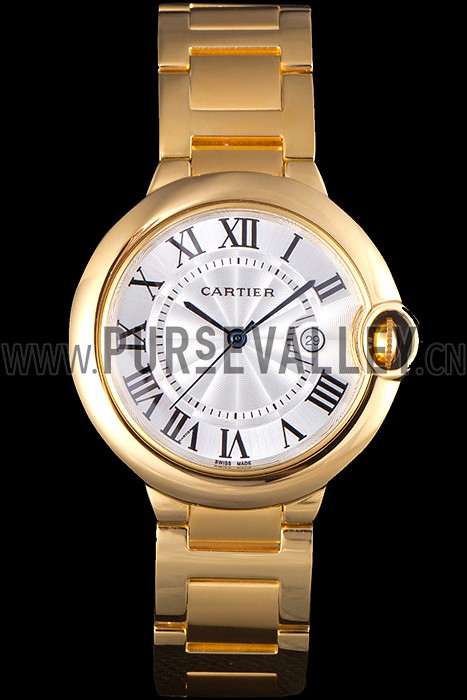 Cartier Ballon Bleu 42mm White Dial Gold Case And Bracelet