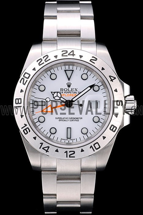 Rolex Explorer Stainless Steel Bezel White Dial Tachymeter