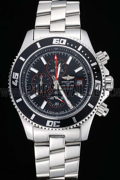 Breitling Superocean Chronograph II Black Dial Stainless Steel Bracelet 622428