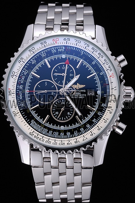 Breitling Navitimer World Black Dial Stainless Steel Bracelet 622512