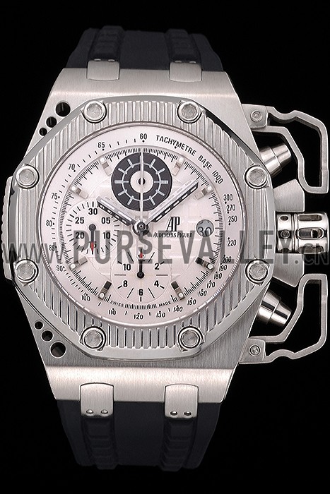 Swiss Audemars Piguet Royal Oak Offshore Survivor White Dial Stainless Steel Case Black Rubber Strap 622859