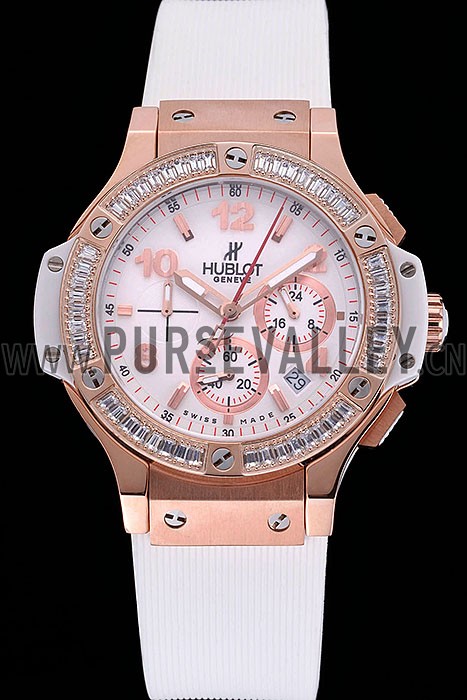 Hublot Big Bang Tutti Frutti White Strap Gold Dial