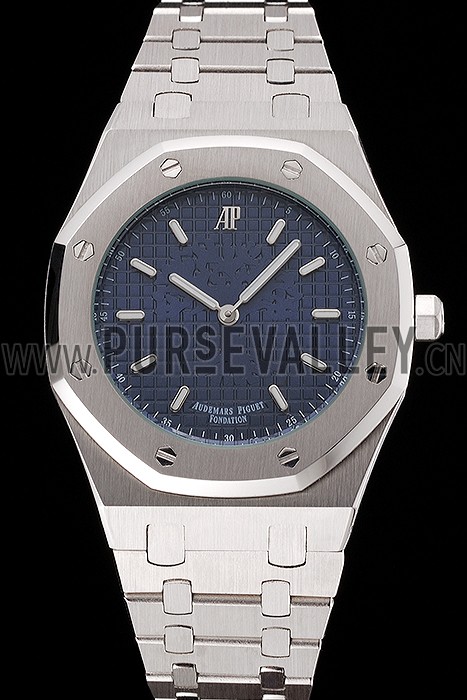 Audemars Piguet Royal Oak Fondation Blue Dial Stainless Steel Case And Bracelet