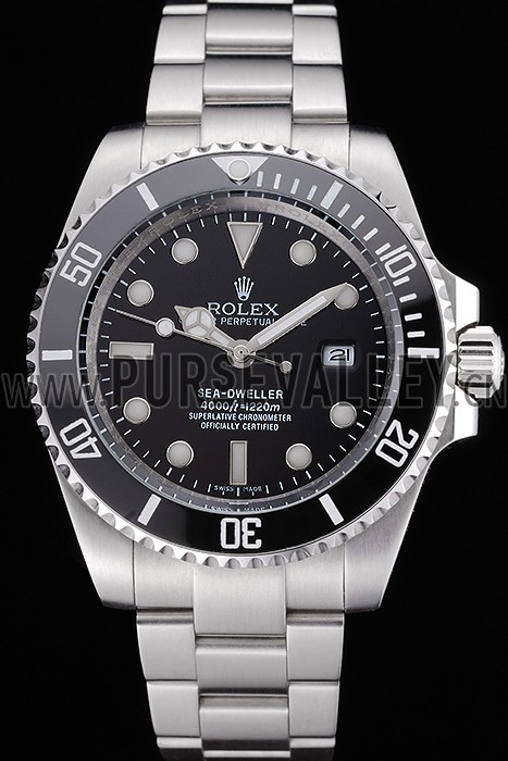 Rolex Sea Dweller Black Dial Stainless Steel Case And Bracelet 622837