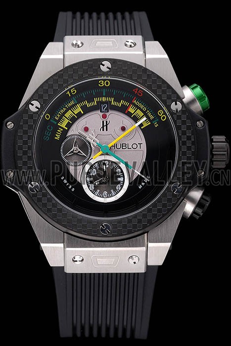 Hublot Big Bang Unico Bi-Retrograde Chrono King Stainless Steel Case Black Rubber Strap 622770