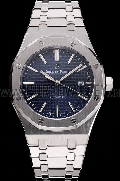 Swiss Audemars Piguet Royal Oak Blue Dial Stainless Steel Case And Bracelet