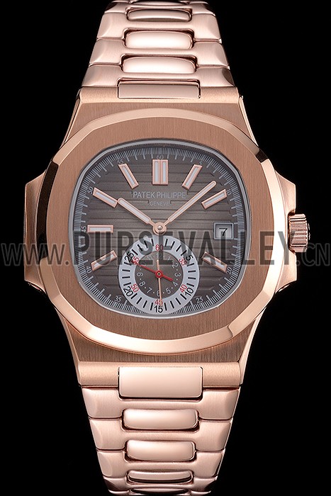 Patek Philippe Nautilus Gray Dial Rose Gold Case And Bracelet