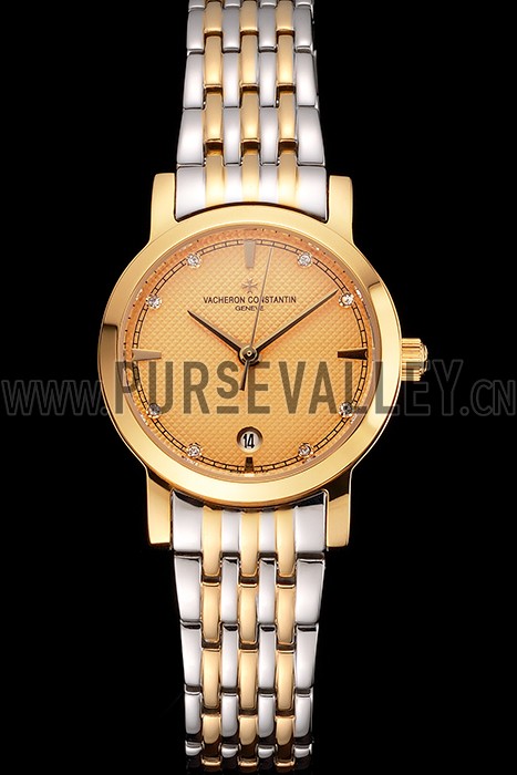 Vacheron Constantin Fine Gold Dial With Diamonds Gold Case Two Tone Bracelet