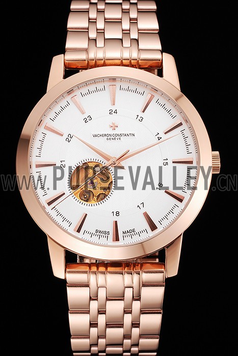 Vacheron Constantin Tourbillon White Dial Rose Gold Case And Bracelet