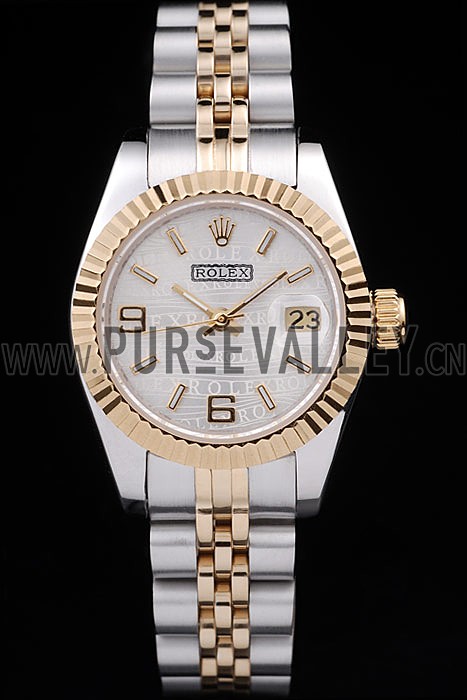 Rolex Datejust Two Tone Stainless Steel Yellow Gold Plated 98079