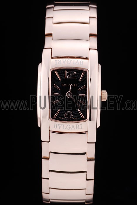 Bvlgari Assioma D 20mm Black Dial Rose Gold Case And Bracelet