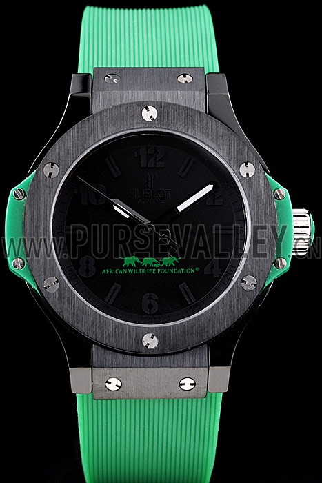 Hublot Big Bang African Wildlife Foundation Green Rubber Strap