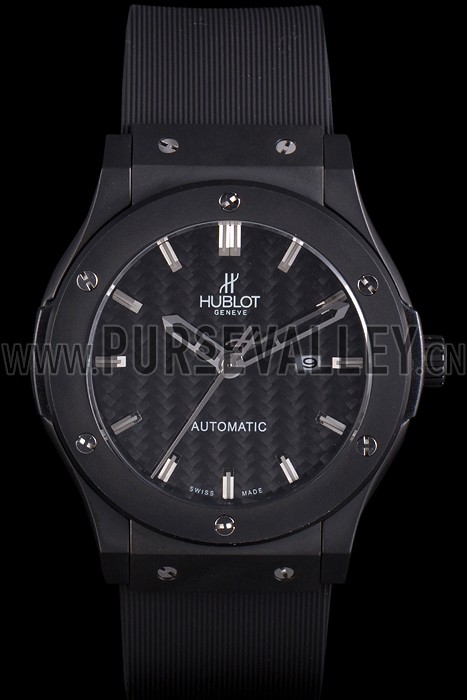 Hublot Big Bang Black Rubber Strap Black Checkered Dial 80193