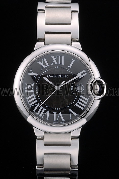 Cartier Ballon Bleu 42mm Black Dial Stainless Steel Case And Bracelet