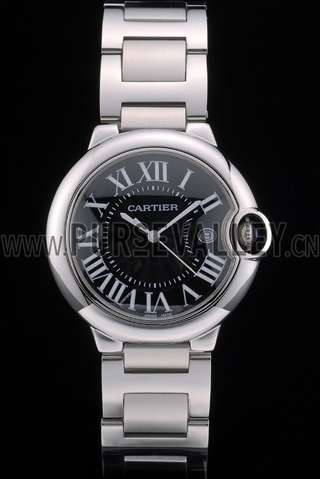 Cartier Ballon Bleu 38mm Black Dial Stainless Steel Case And Bracelet