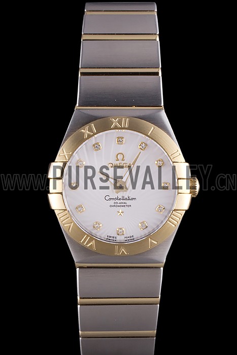 Omega Constellation Gold Bezel Two Tone Band som95 621475