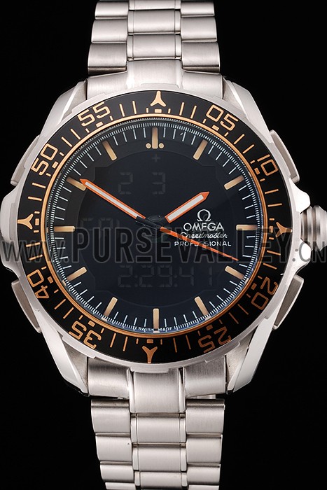 Omega Speedmaster Skywalker X-33 Black Dial Orange On Black Bezel Stainless Steel Case And Bracelet