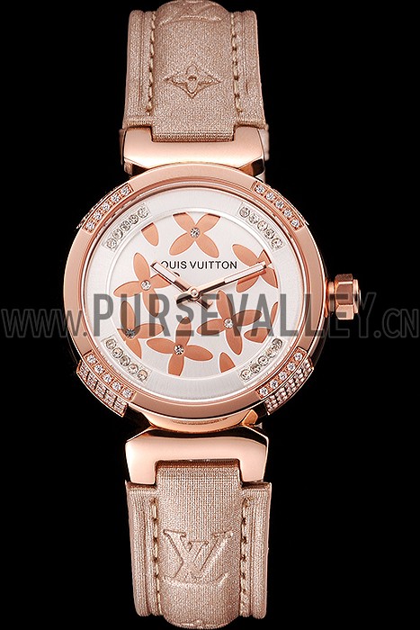 Louis Vuitton Tambour Bijou Red Gold Watch