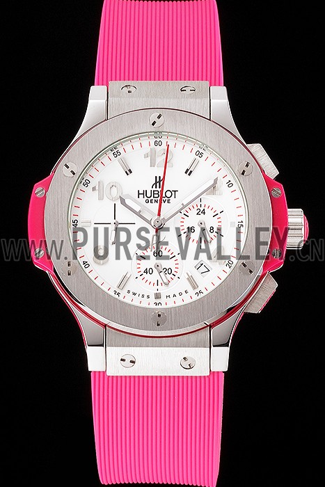 Hublot Big Bang Pink Strap White Dial Watch