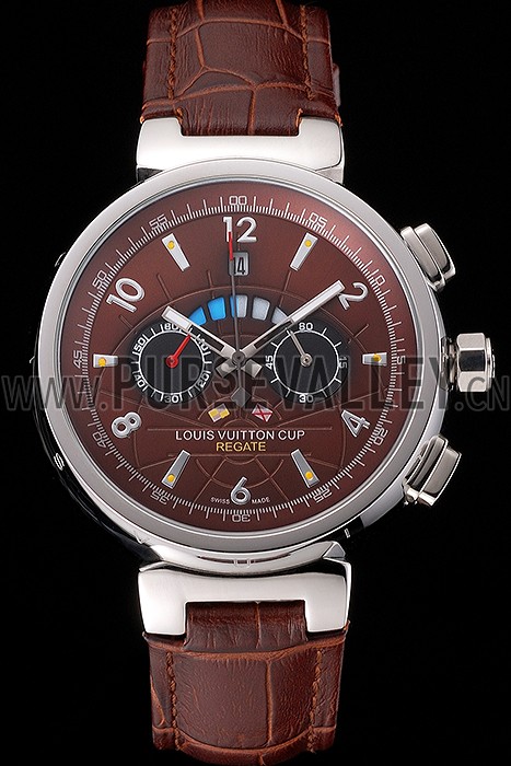 Louis Vuitton Tambour LV Cup Brown Dial Watch 2165-295