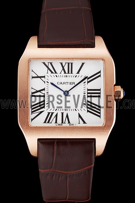 Cartier Santos 100 Diamond Rose Gold Bezel 621932