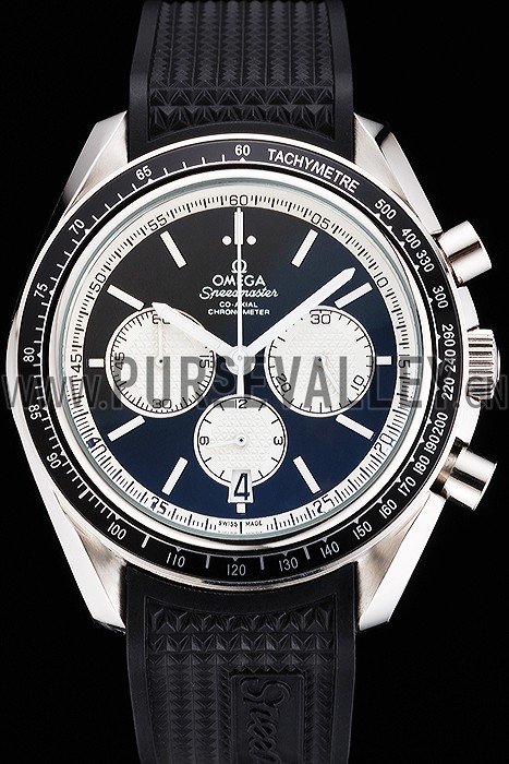 Omega Speedmaster Black Rubber Strap Black Dial 622041