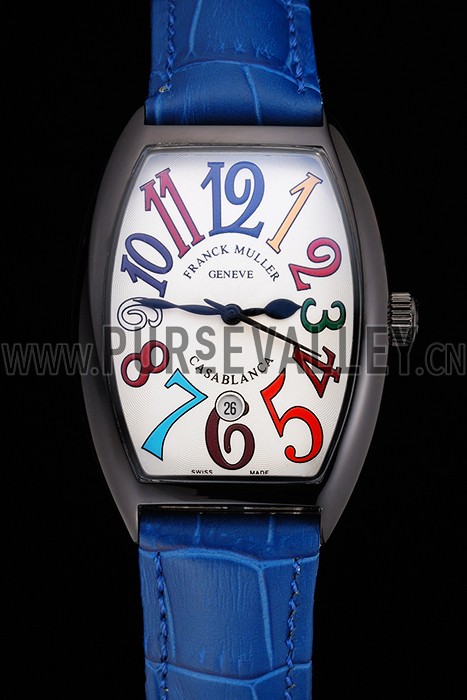 Franck Muller Casablanca Blue Croco Leather Band 621643