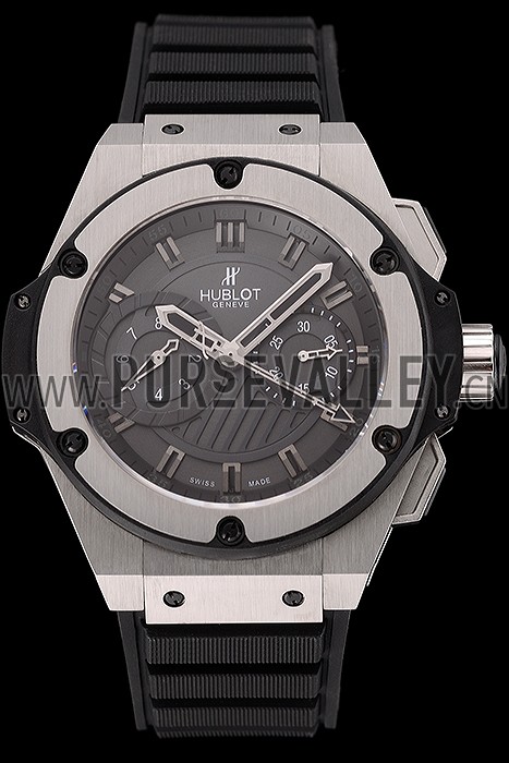 Swiss Hublot King Power Stainless Steel with Rubber Band shb11 621404