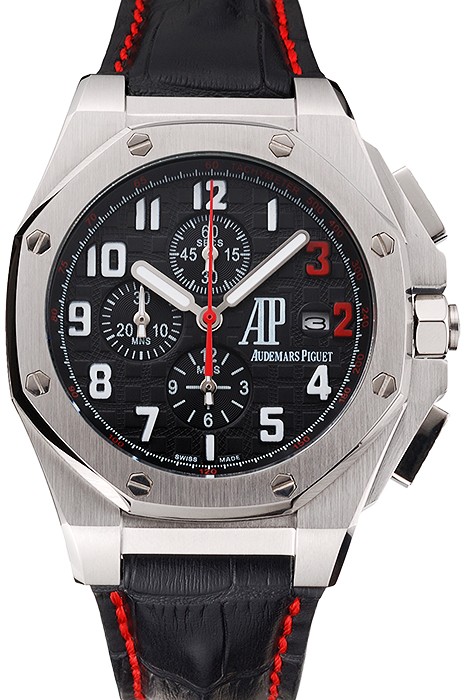Audemars Piguet Royal Oak Offshore Shaquille O'Neal Black Dial Stainless Steel Case Black Leather Strap