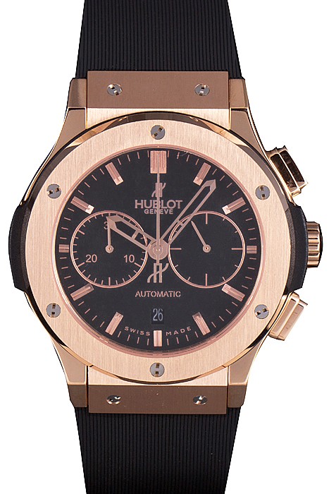 Swiss Hublot Classic Fusion Black Dial Rose Gold shb08 621401