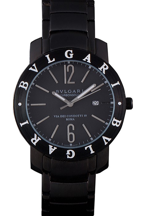 Bvlgari Bvlgari 42mm Black Dial Black Steel Case Black Steel Bracelet