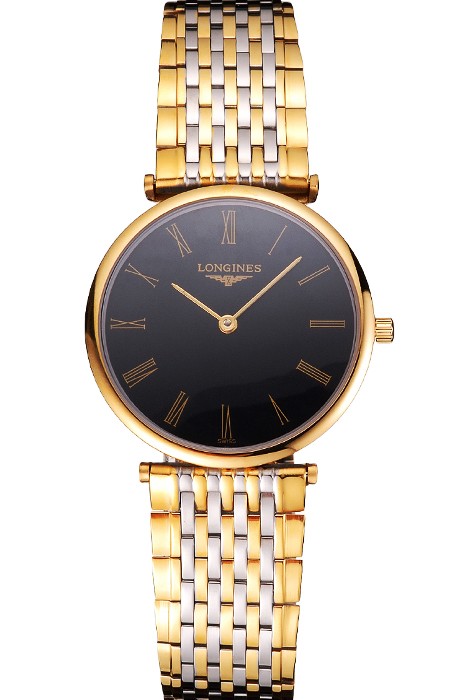 Longines La Grande Classique Two Tone Band Black Dial Homme  622097