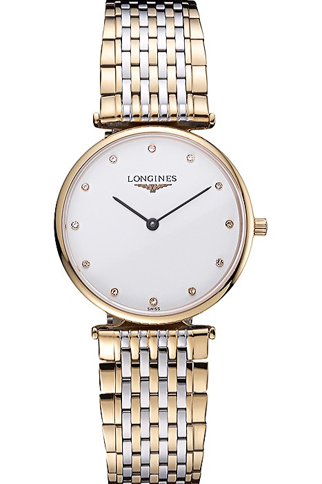 Longines La Grande Classique Two Tone Band White Dial Diamond Markers Homme  622101