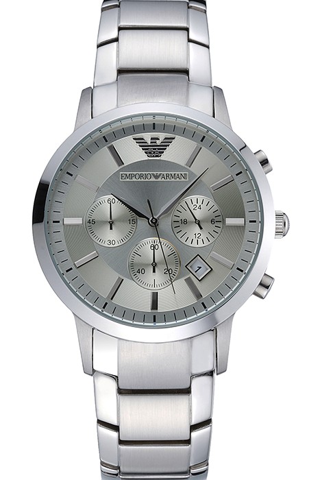 Emporio Armani Classic Chronograph Silver Dial Stainless Steel Bracelet  622344