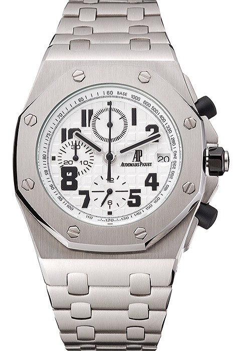 Audemars Piguet Royal Oak Offshore White Dial Stainless Steel Case And Bracelet